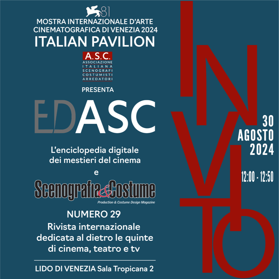 ASC PRESENTAZIONE EDASC LEnciclopedia Digitale ASC dei mestieri del cinema.INVITO